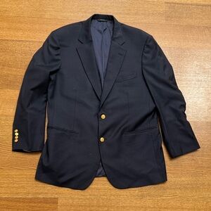 Brooks Brother Country Club Super 120’s X Loro Piana Madison Gold Button Blazer